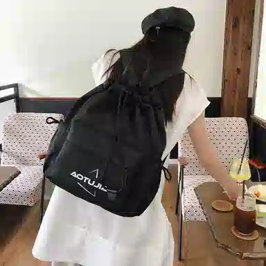 醇龙 抽绳运动大容量背包旅行简易健身轻便篮球口袋 尼龙 单肩包双肩包 男女同款情侣款 多色