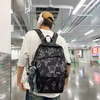 醇龙 大容量简约 尼龙 男女通用 双肩包 多色