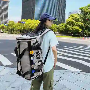 醇龙 多功能干湿分离休闲简约短途旅游时尚百搭 尼龙布 旅行包 男女同款情侣款 黑/青绿/军绿/黄/粉/卡其