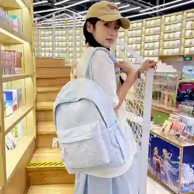 醇龙 韩系轻便旅游百搭大容量 尼龙 双肩包 常规 女款 白色/黑色/粉红色