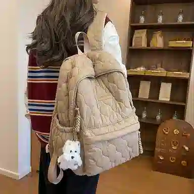 醇龙 设计感百搭简约学生 涤纶（聚酯纤维） 书包背包双肩包 女款 多色