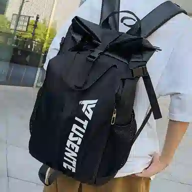 醇龙 休闲百搭潮牌运动 牛津布 双肩包 男女同款情侣款 深灰/浅灰/黑/红