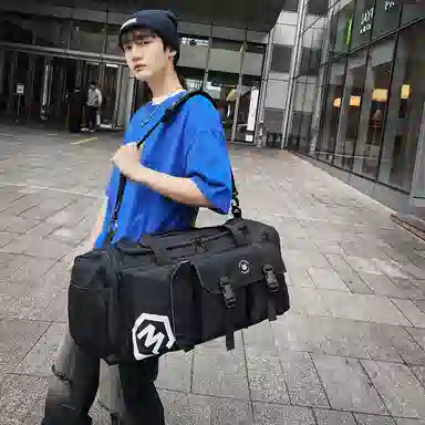 醇龙 大容量多功能干湿分离带独立鞋仓 牛津布 旅行包 男女同款情侣款 黑/黄/灰/白/紫/粉/青绿/桔红