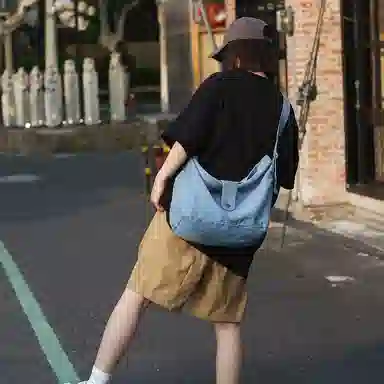 醇龙 男女通用 斜挎单肩包 牛仔布 大容量百搭 多色