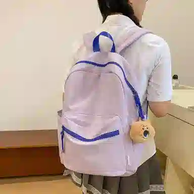 醇龙 男女通用 多色 尼龙 百搭通勤撞色大容量 双肩包