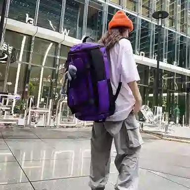 醇龙 简约多功能干湿分离百搭休闲撞色设计短途旅游时尚百搭 牛津布 旅行包 男女同款情侣款 蓝/灰/粉/青绿/黑/红/黄/紫