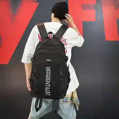 醇龙 大容量休闲百搭轻便 尼龙拼网 双肩包 常规 男女同款情侣款 多色