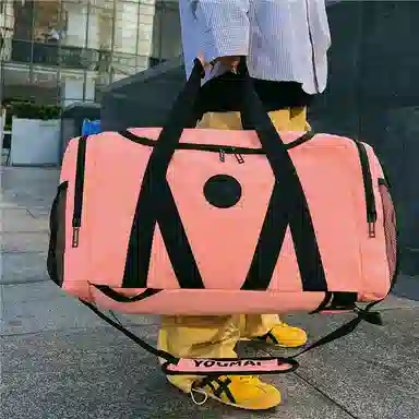 醇龙 大容量多功能干湿分离 牛津布 旅行包 男女同款情侣款 黑/红/灰/白/青绿/粉/黄/紫