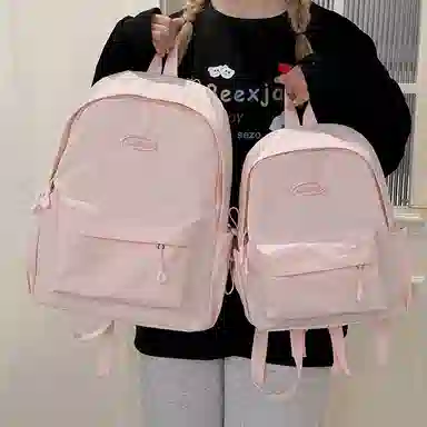 醇龙 轻便简约纯色背包休闲百搭大学生 尼龙 双肩包 男女同款情侣款 多色