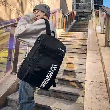 醇龙 旅行背包运动训练网球装备大容量书包 牛津布 双肩包 常规 男女同款情侣款 黑色/灰色