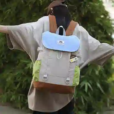 醇龙 休闲撞色大学生轻便大容量书包通勤旅行背包 尼龙 双肩包 男女同款情侣款 多色