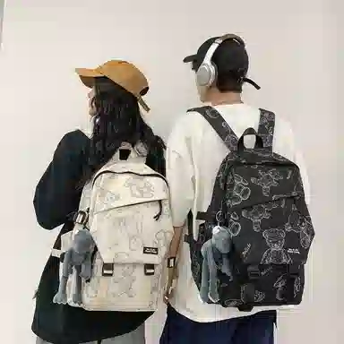 醇龙 大容量简约 尼龙 男女通用 双肩包 多色