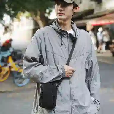 醇龙 潮流休闲 尼龙 手机包 男女同款情侣款 黑色/白色/桔色/绿色