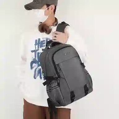 醇龙 大容量电脑背旅行商务扩容大学生 尼龙 双肩包 男款 多色