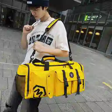 醇龙 大容量多功能干湿分离带独立鞋仓 牛津布 旅行包 男女同款情侣款 黑/黄/灰/白/紫/粉/青绿/桔红