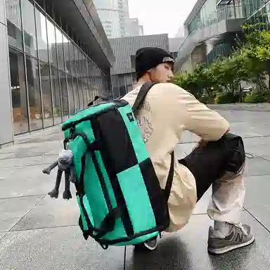 醇龙 简约多功能干湿分离百搭休闲撞色设计短途旅游时尚百搭 牛津布 旅行包 男女同款情侣款 蓝/灰/粉/青绿/黑/红/黄/紫