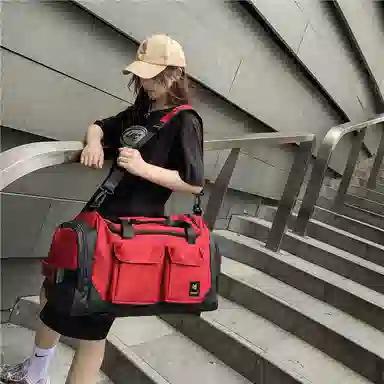 醇龙 大容量干湿分离多功能轻便防水 尼龙拼牛津布 旅行包 常规 男女同款情侣款 黄色/粉色/绿色/红色/黑色/卡其色