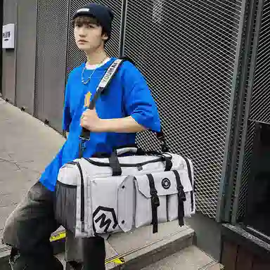 醇龙 大容量多功能干湿分离带独立鞋仓 牛津布 旅行包 男女同款情侣款 黑/黄/灰/白/紫/粉/青绿/桔红