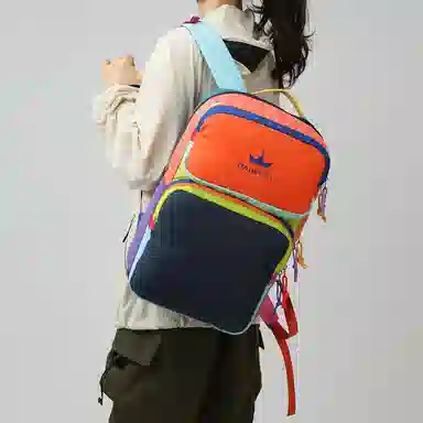 醇龙 多巴胺大容量轻便撞色时尚潮流 牛津布 双肩包 常规 男女同款情侣款 多色