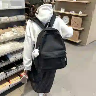 醇龙  简约纯色大容量 尼龙 男女通用 多色 背包双肩包