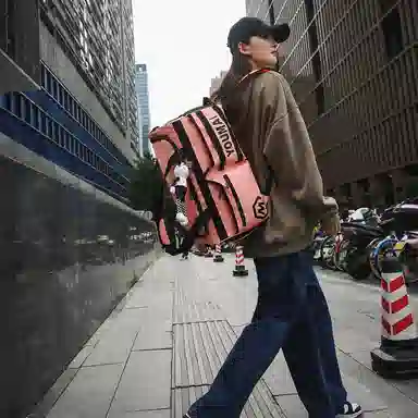 醇龙 中性风休闲简约旅游时尚百搭多功能 尼龙布 旅行包 男女同款情侣款 黑/黄/紫/红/灰/青绿/粉