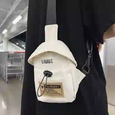 醇龙 休闲潮流 尼龙 胸包 常规 男女同款情侣款 黑色/米白色/红色/卡其色/灰色