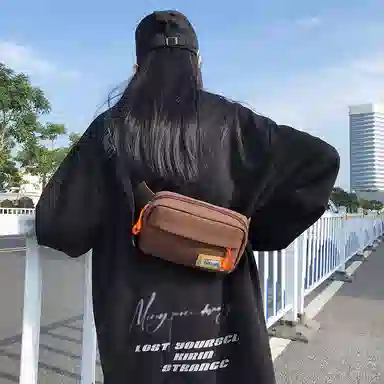 醇龙 休闲百搭潮流 尼龙 胸包 常规 男女同款情侣款 白色/棕色/黑色/卡其色