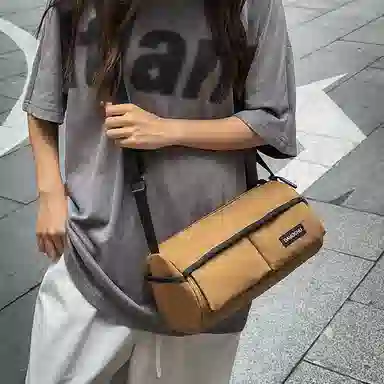 醇龙 纯色高级潮流百搭 尼龙 单肩包 常规 男女同款情侣款 多色