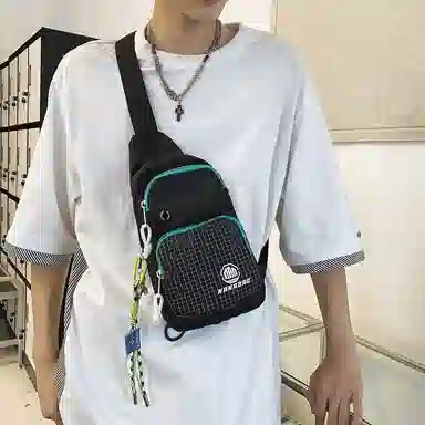 醇龙  斜挎包时尚胸包男女通用尼龙单肩包休闲外出旅游小背包运动包 多色