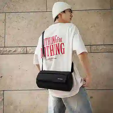 醇龙 纯色时尚潮流高级百搭 尼龙 单肩包 常规 男女同款情侣款 多色