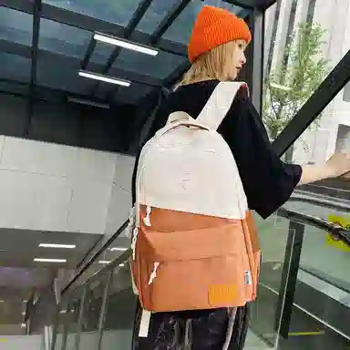 醇龙 休闲大容量耐磨 男女通用 双肩包 尼龙拼网 多色