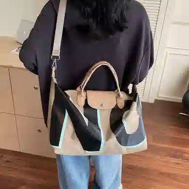 醇龙 大容量短途出差通勤字母 尼龙 旅行包 男女同款情侣款 多色