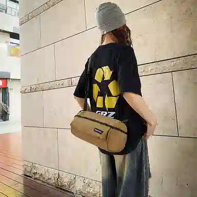 醇龙 纯色时尚潮流高级百搭 尼龙 单肩包 常规 男女同款情侣款 多色