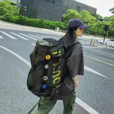 醇龙 多功能干湿分离休闲简约短途旅游时尚百搭 尼龙布 旅行包 男女同款情侣款 黑/青绿/军绿/黄/粉/卡其