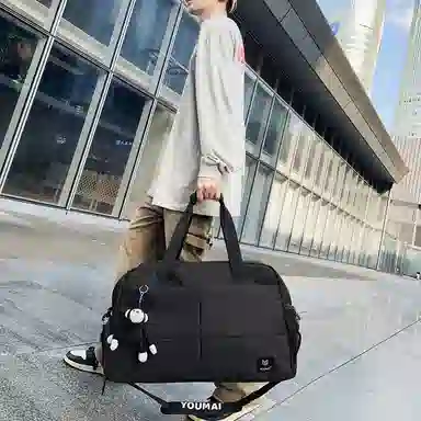 醇龙 大容量多用轻便干湿分离 牛津布 单肩包 男女同款情侣款 黑/蓝/青绿/红/白/粉/黄/紫