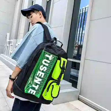 醇龙 男女通用 多色 牛津布 大容量拉链开合休闲 双肩包