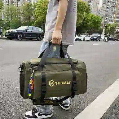 醇龙 大容量 轻便时尚 干湿分离 简约纯色 尼龙 单肩斜挎旅行包 常规 男女同款情侣款 黑/青绿/黄/粉/军绿/卡其