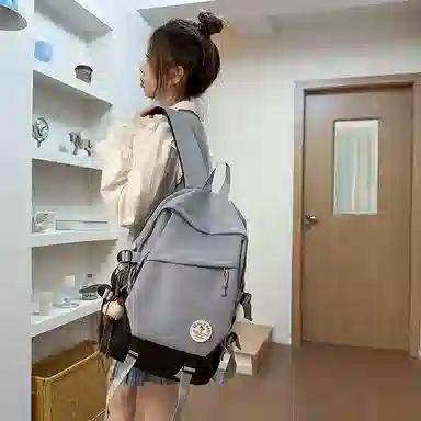 醇龙 大容量电脑包旅行包背包初中生高中生大学生书包通勤 尼龙 双肩包 男女同款情侣款 多色