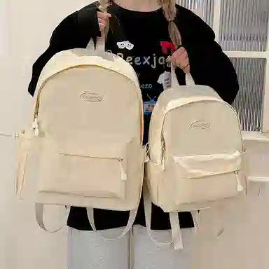 醇龙 轻便简约纯色背包休闲百搭大学生 尼龙 双肩包 男女同款情侣款 多色