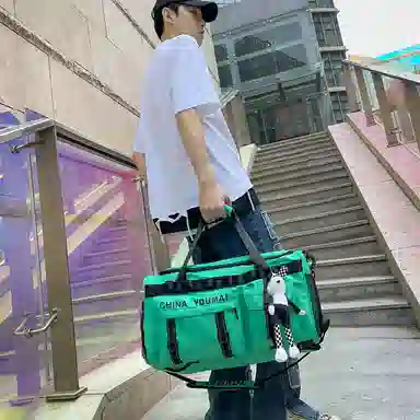 醇龙 多功能大容量干湿分离多功能 尼龙布 旅行包 男女同款情侣款 黑/青绿/军绿/红/黄/卡其/粉