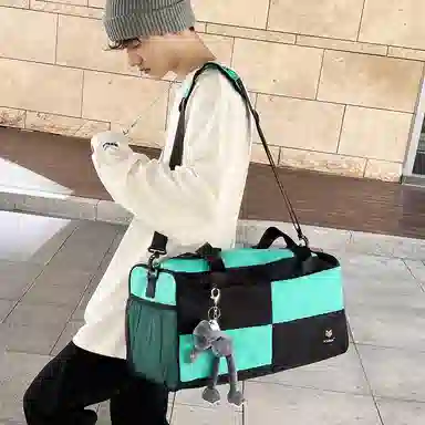 醇龙 大容量短途旅行干湿分离多用 牛津布 单肩包 男女同款情侣款 黑/青绿/蓝/灰/粉/紫/黄/红/白