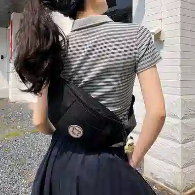 醇龙 日系百搭轻便洋气 尼龙 腰包 常规 男女同款情侣款 多色