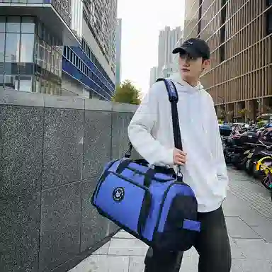 醇龙 多功能大容量干湿分离 牛津布 旅行包 男女同款情侣款 酒红色 青绿色/牛仔蓝色/黑色/灰色/黄色/紫色