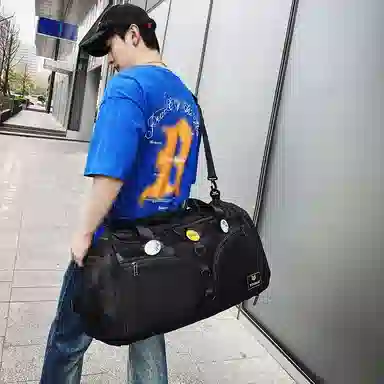 醇龙 大容量干湿分离多功能 尼龙 旅行包 男女同款情侣款 黑/黄/卡其/粉/军绿/青绿/蓝