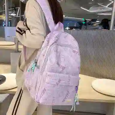 醇龙 韩版潮流涂鸦大容量耐用颜值 尼龙 双肩包 常规 女款 多色