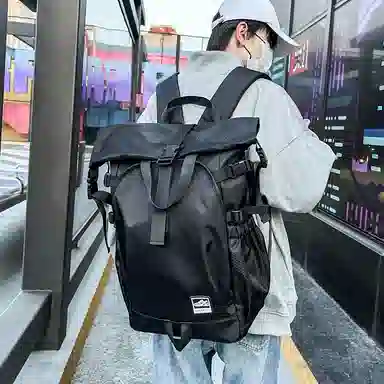 醇龙 时尚简约外出旅行百搭轻便 尼龙 双肩包 男女同款情侣款 多色