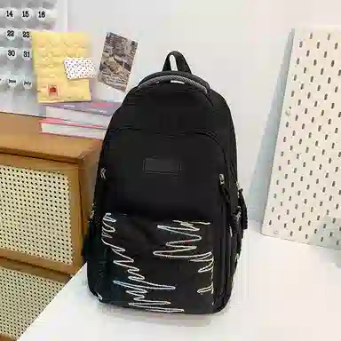 醇龙 韩版简约潮初高中学生书包大容量轻便背包 尼龙 双肩包 女款 多色