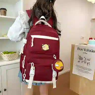 醇龙 高颜值减负时尚撞色 尼龙 双肩包 女款 多色