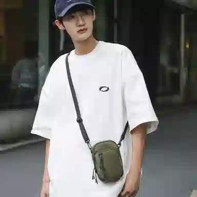 醇龙 潮流休闲 尼龙 手机包 男女同款情侣款 黑色/白色/桔色/绿色