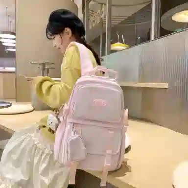 醇龙  尼龙男女通用多色风简约纯色双肩包大容量背包
